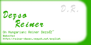 dezso reiner business card